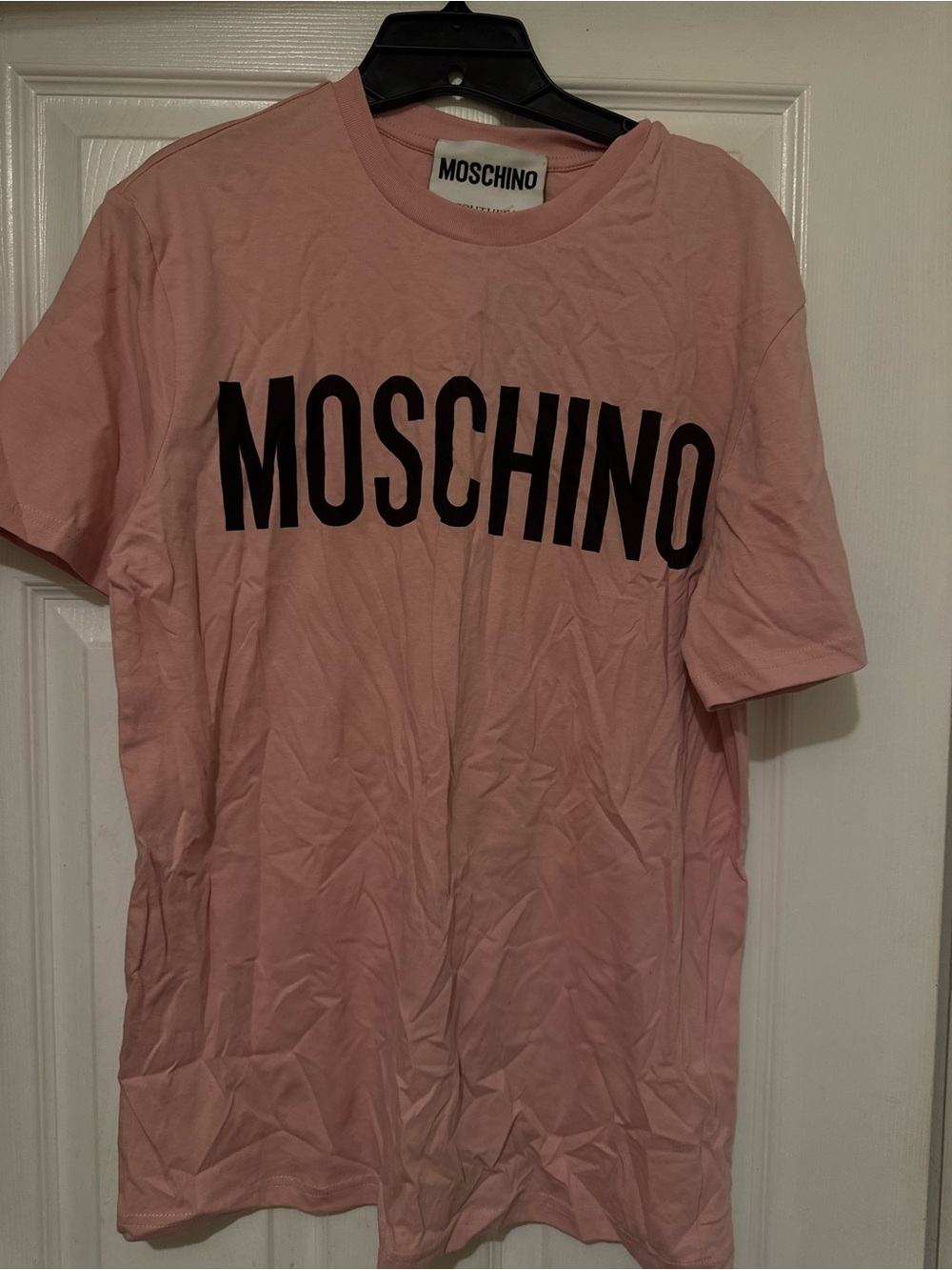 Moschino Pink Short Sleeve Logo Tee